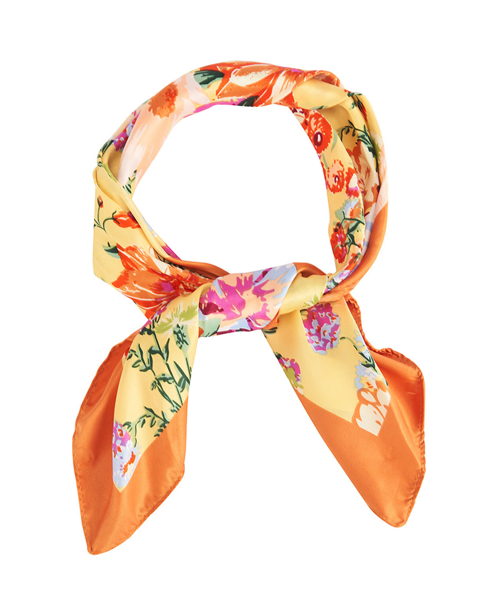 Pañuelo mujer flores amarillo Pañuelo mujer flores amarillo