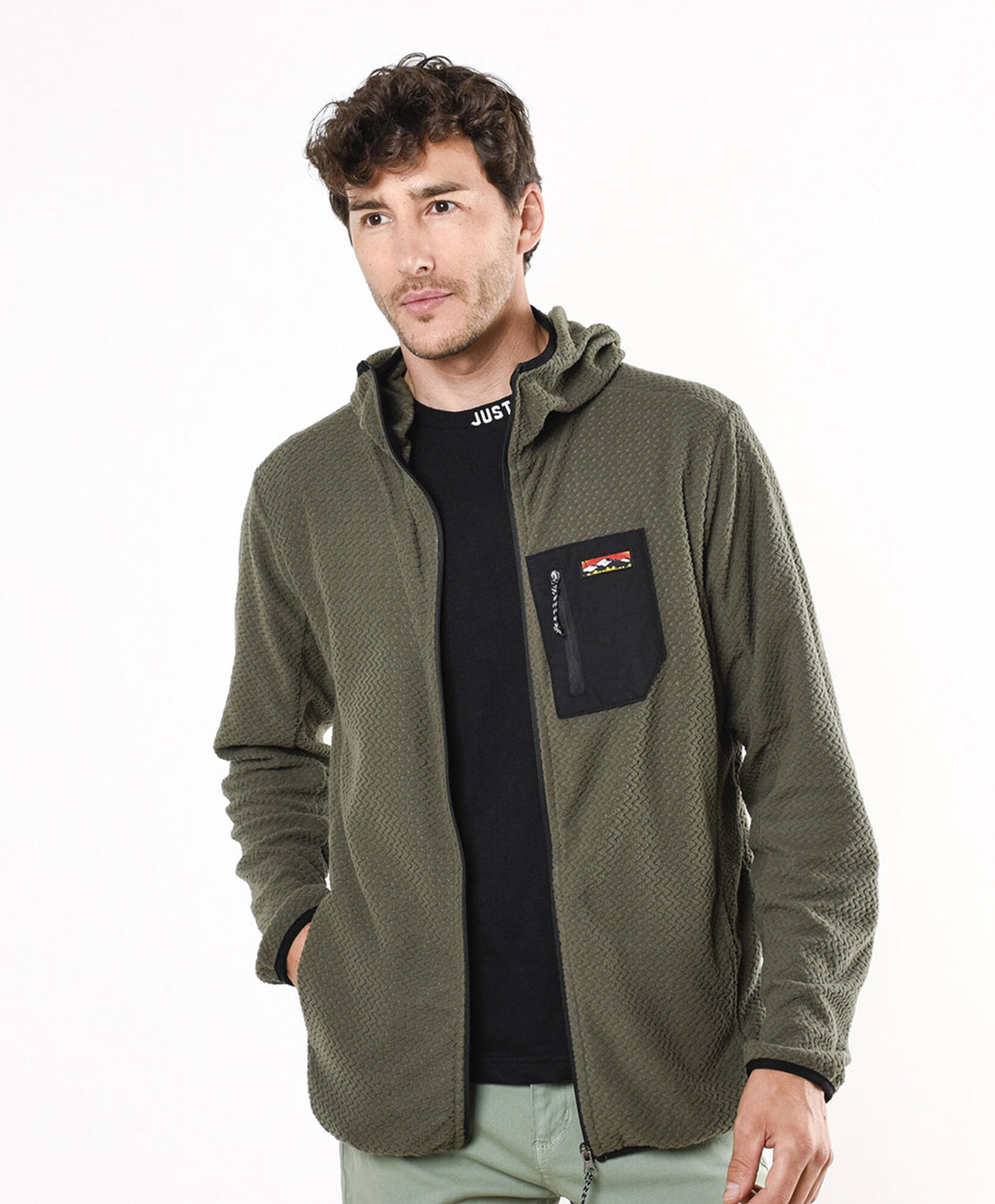 Polerón hombre outdoor textura Polerón hombre outdoor textura