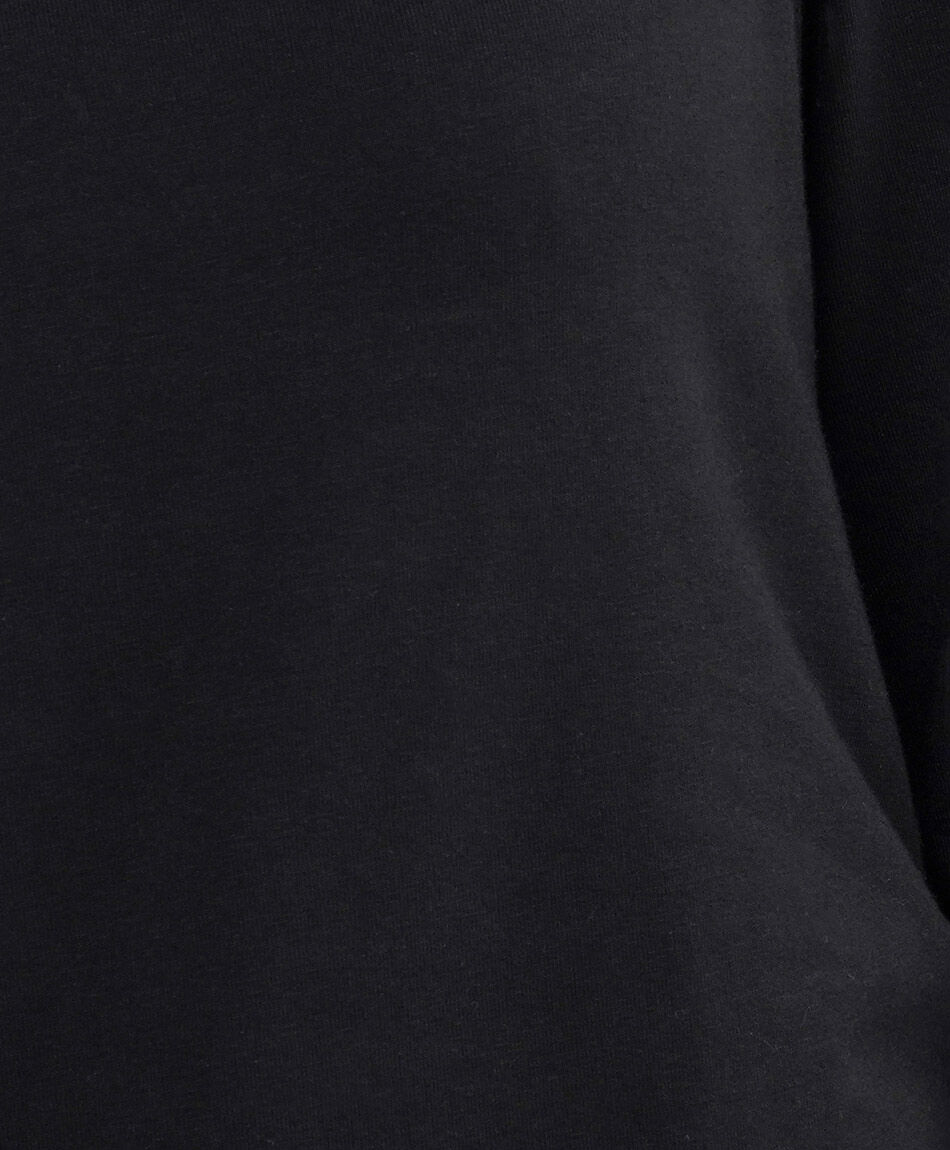 Polera mujer b&aacute;sica negra manga larga