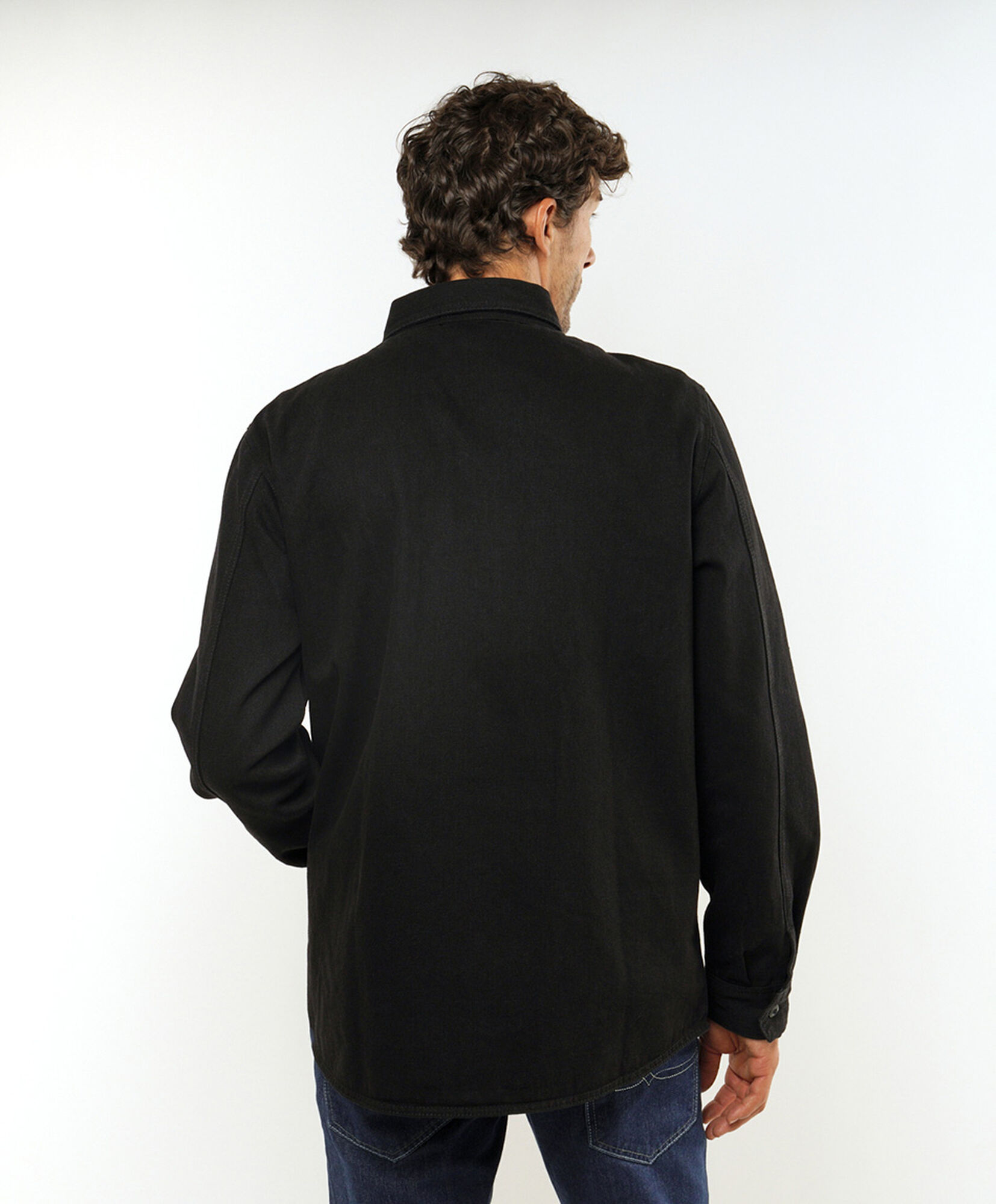 Chaqueta hombre denim negra Chaqueta hombre denim negra
