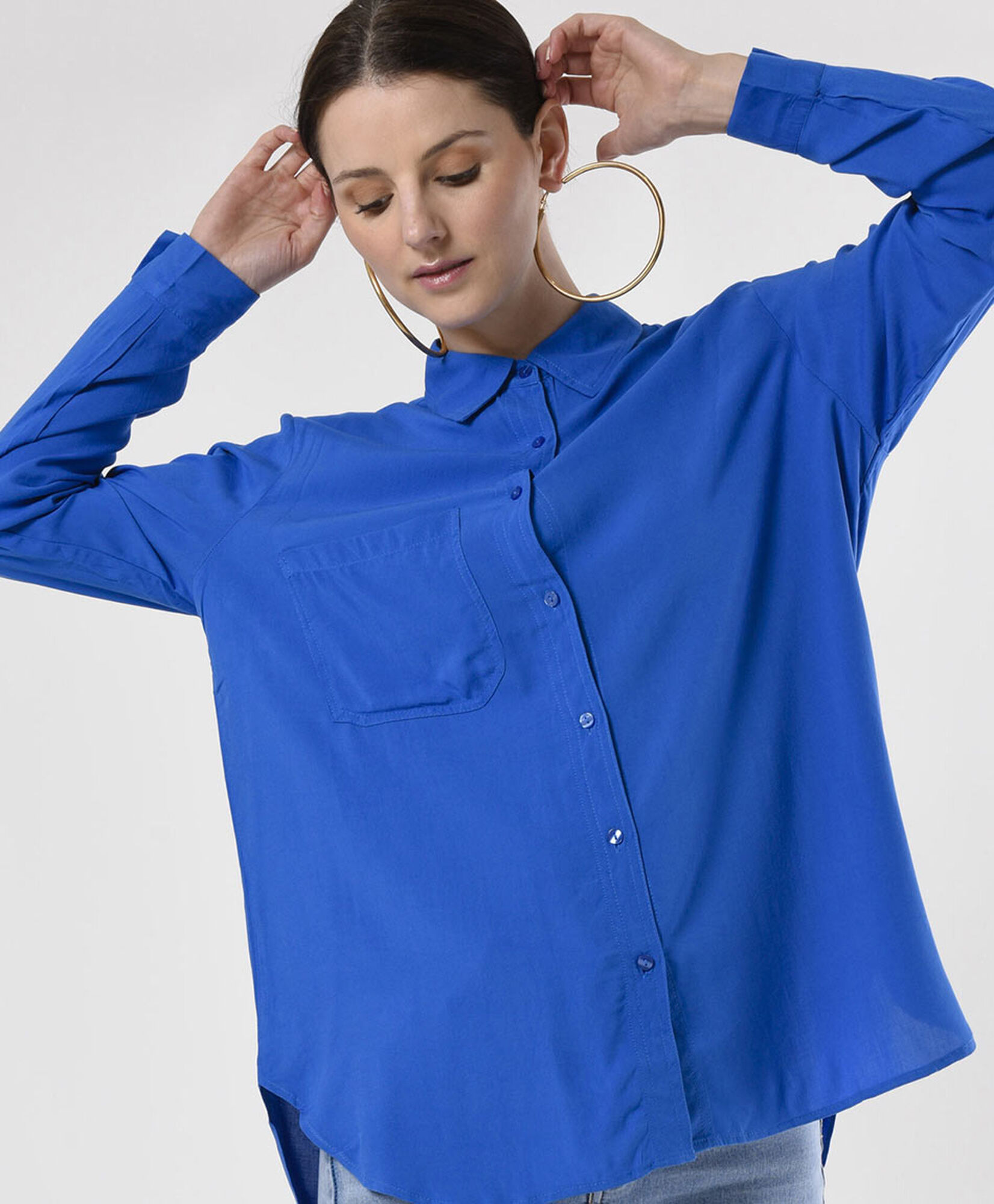 Blusa mujer bolsillo extra larga Blusa mujer bolsillo extra larga