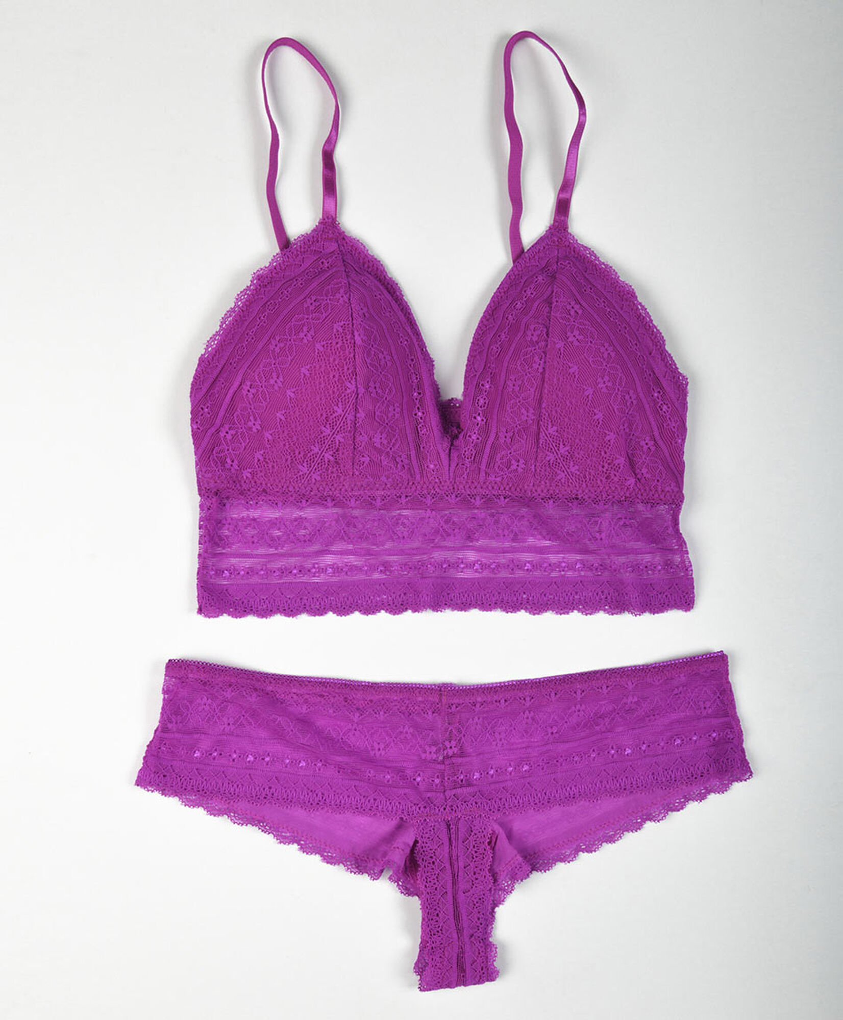 Set bralette + culotte mujer encajes colores Set bralette + culotte mujer encajes colores