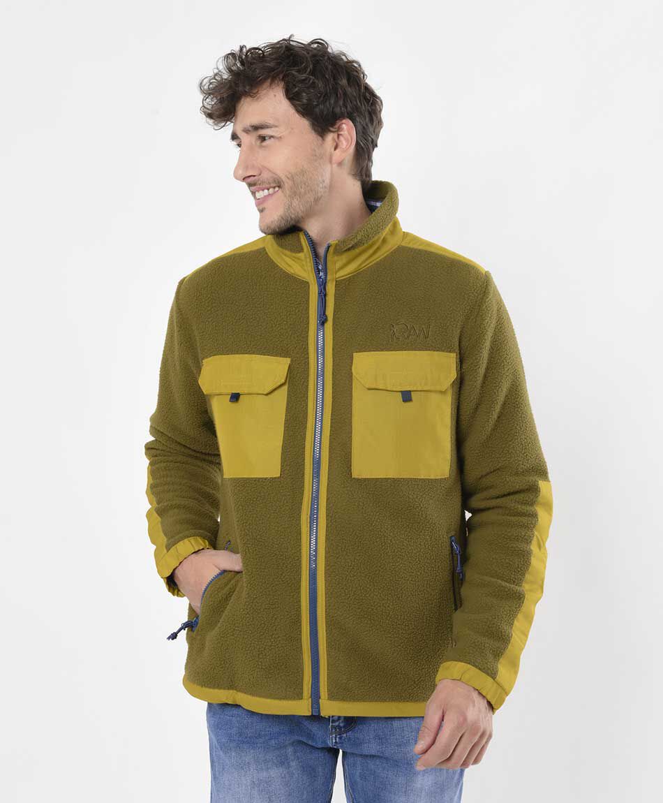 Chaqueta hombre polar bicolor