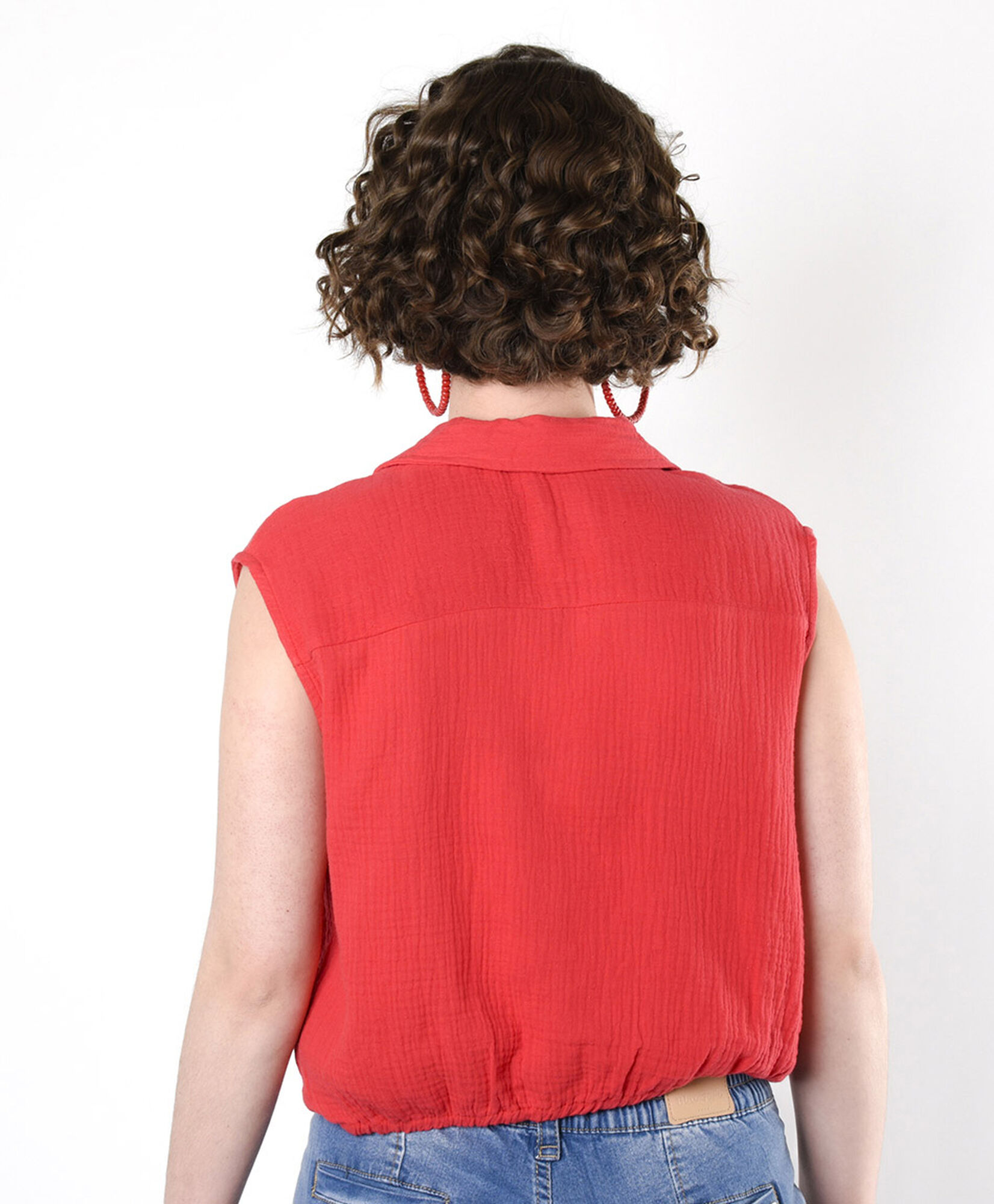 Blusa mujer roja lazo Blusa mujer roja lazo