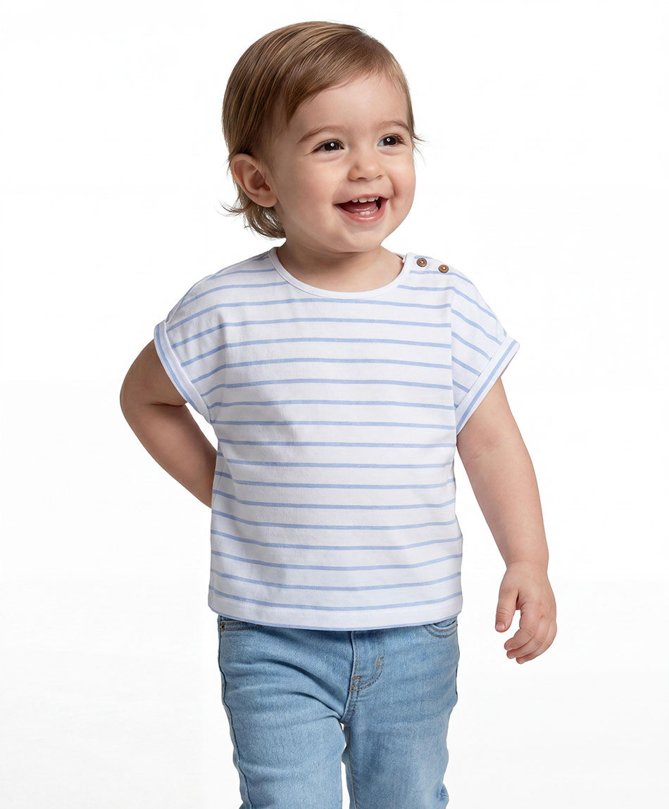 Polera ni&ntilde;a l&iacute;neas