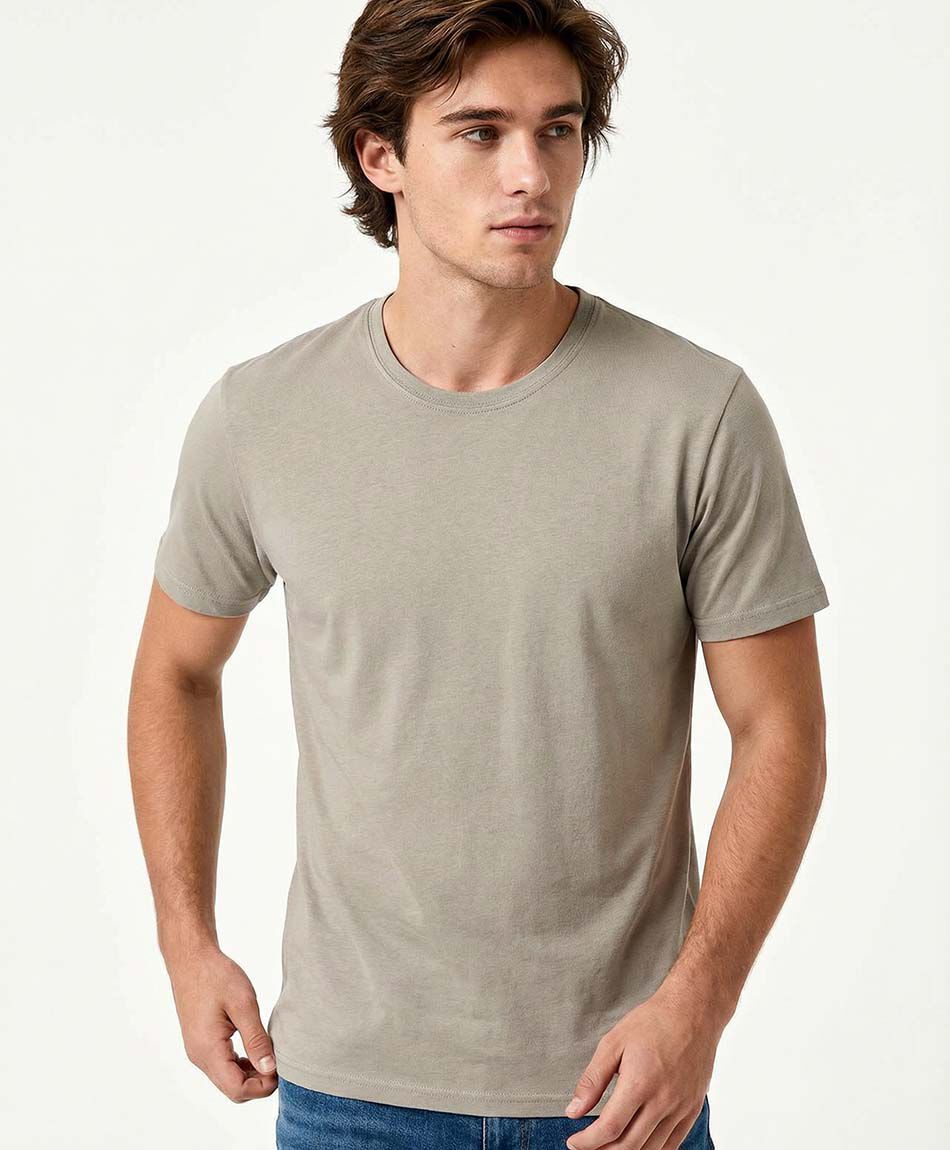 Polera hombre lisa manga corta