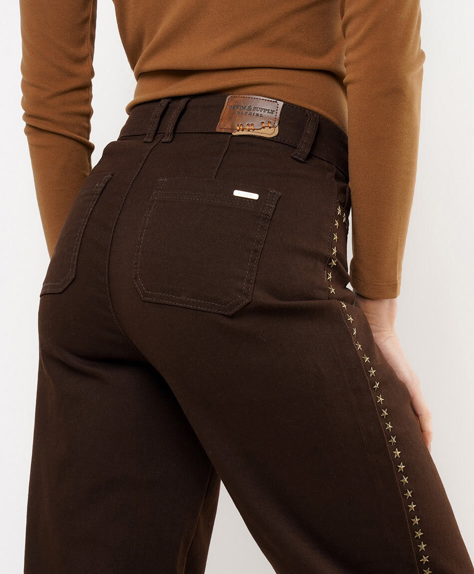 Jeans mujer estrellas costuras