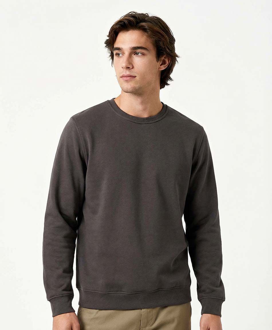 Poler&oacute;n hombre cuello redondo beige