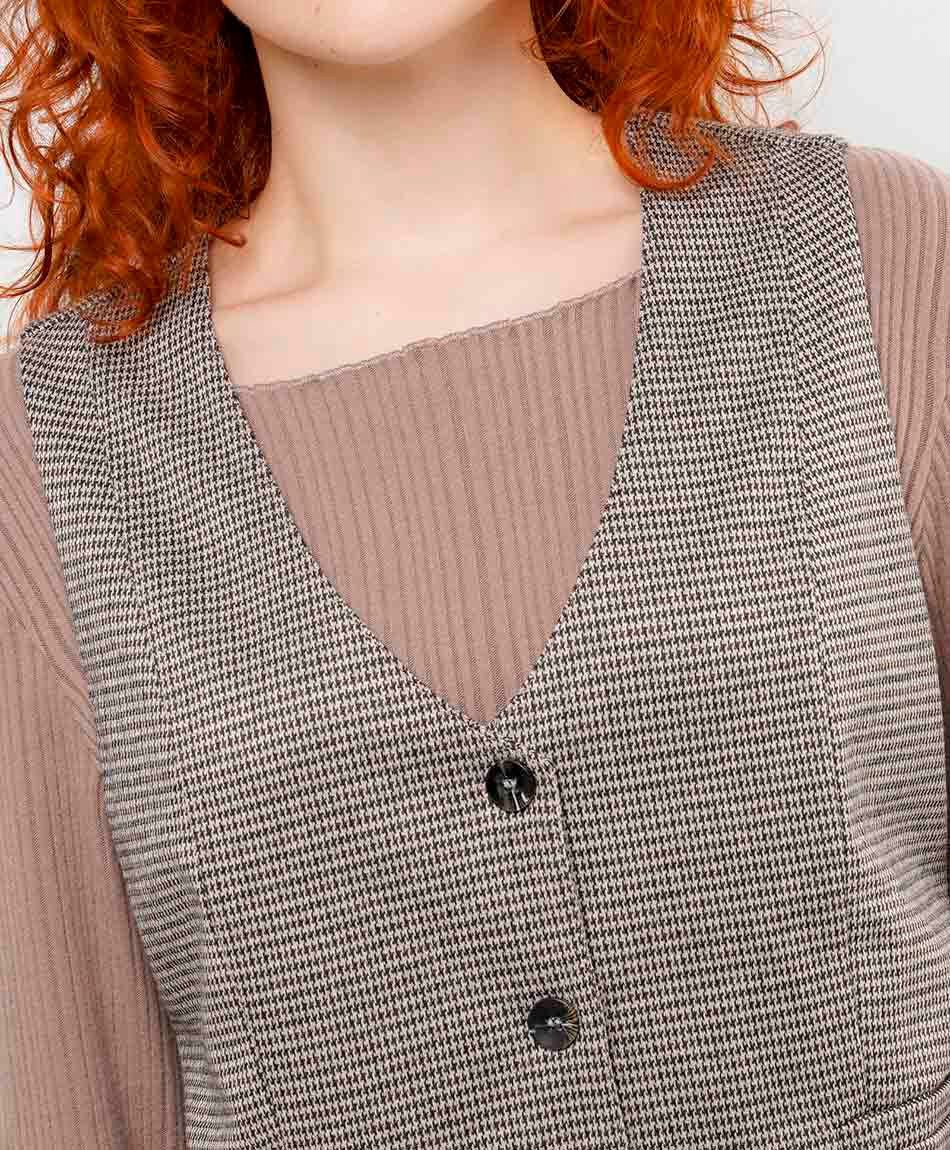 Vest mujer dise&ntilde;o vintage rayas