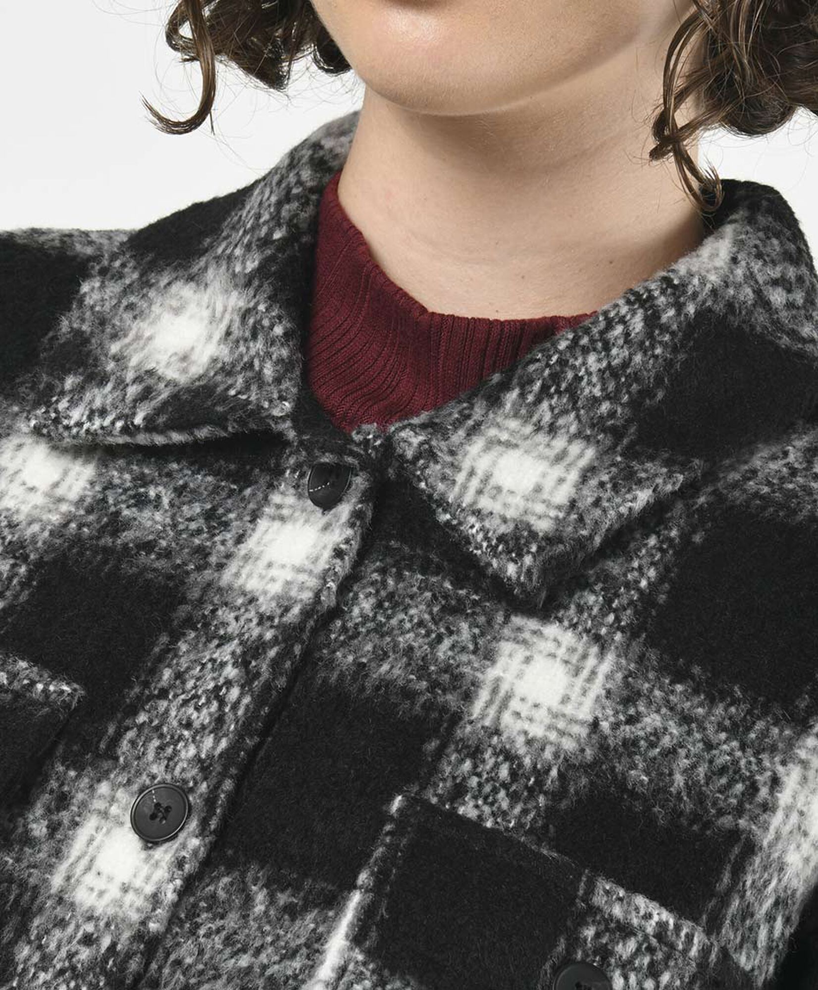 Chaqueta mujer escocesa bolsillos Chaqueta mujer escocesa bolsillos