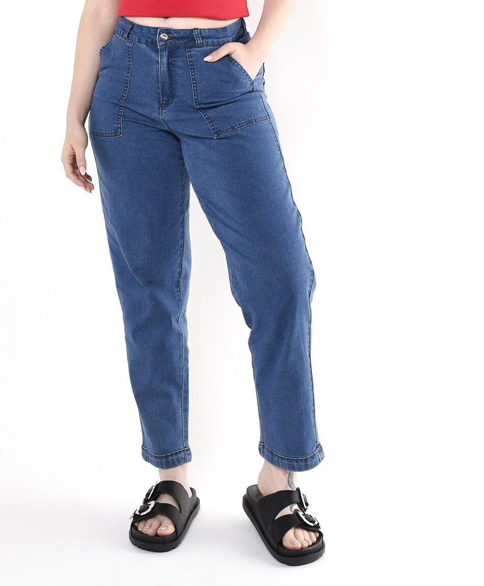 Jeans mujer comfy bolsillos