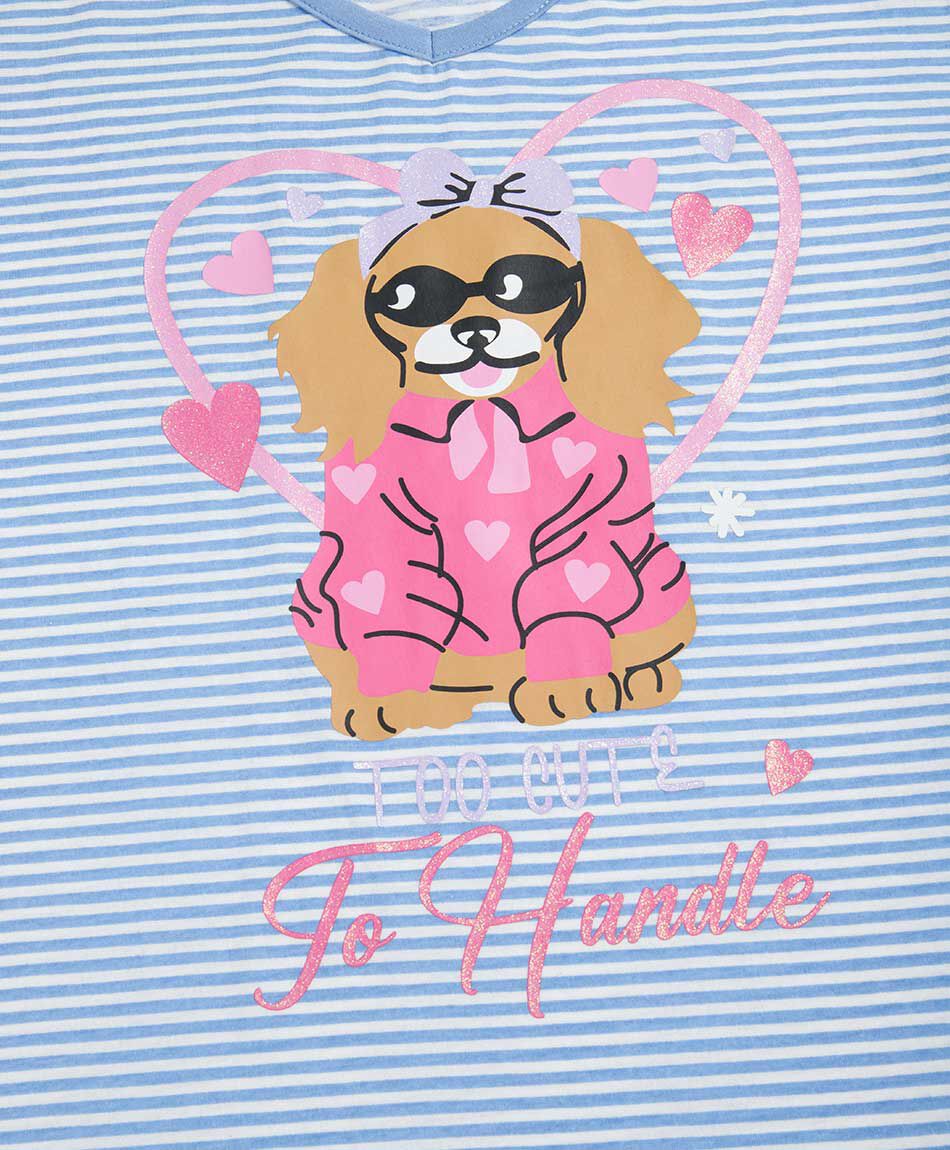 Camisa de dormir mujer rayas dog