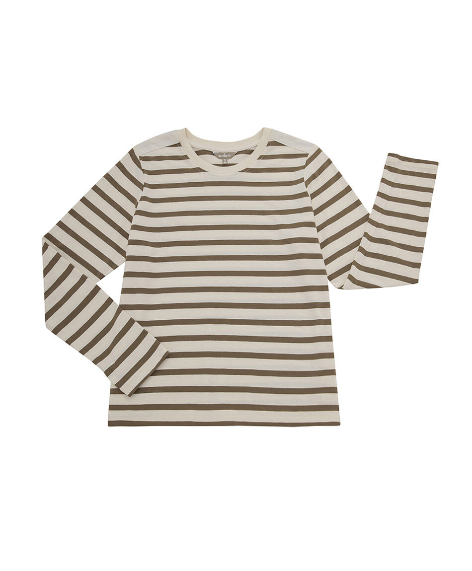 Polera mujer rayas bicolor