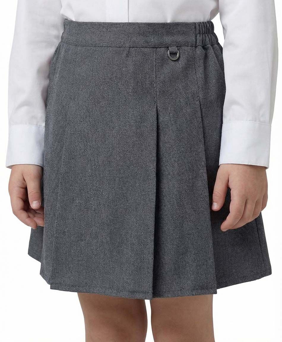 Falda escolar elasticada gris