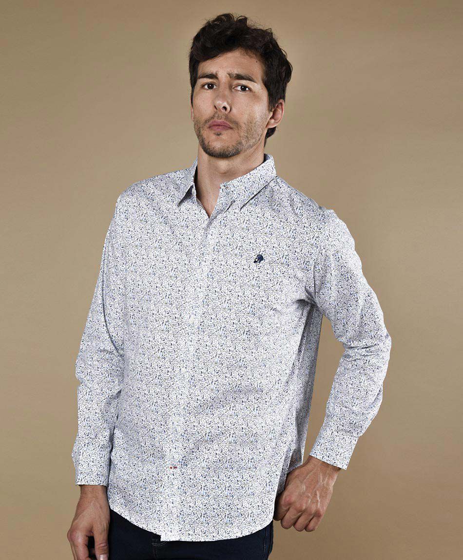 Camisa floral manga larga