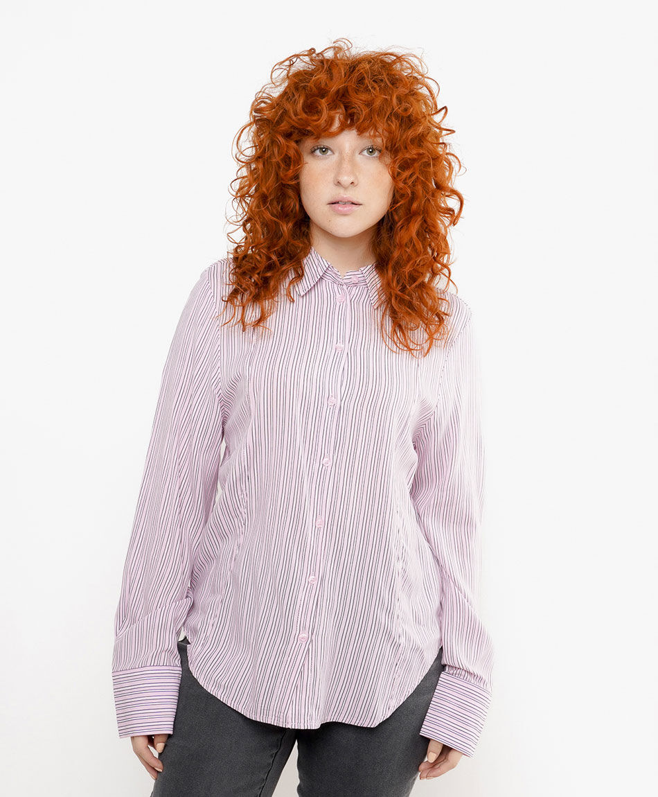 Blusa mujer lisa rose elegante