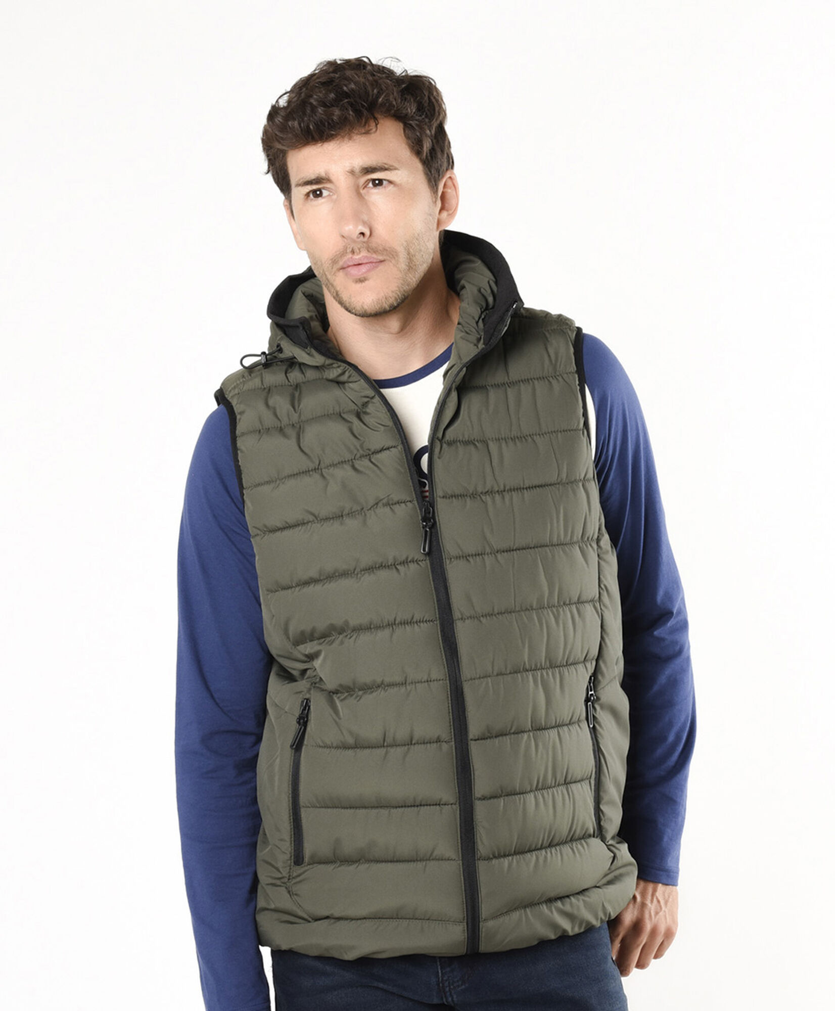 Parka hombre costuras sin mangas Parka hombre costuras sin mangas