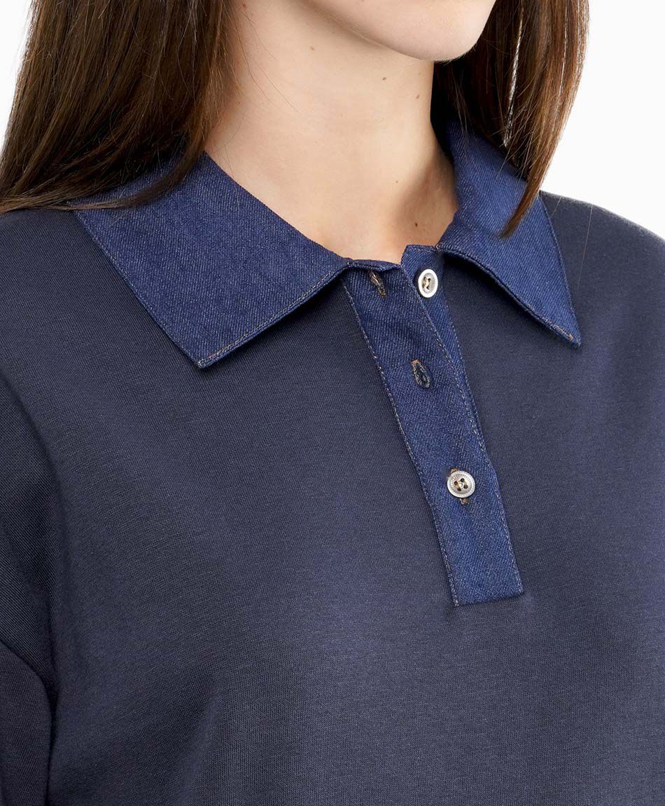 Poler&oacute;n mujer cuello polo