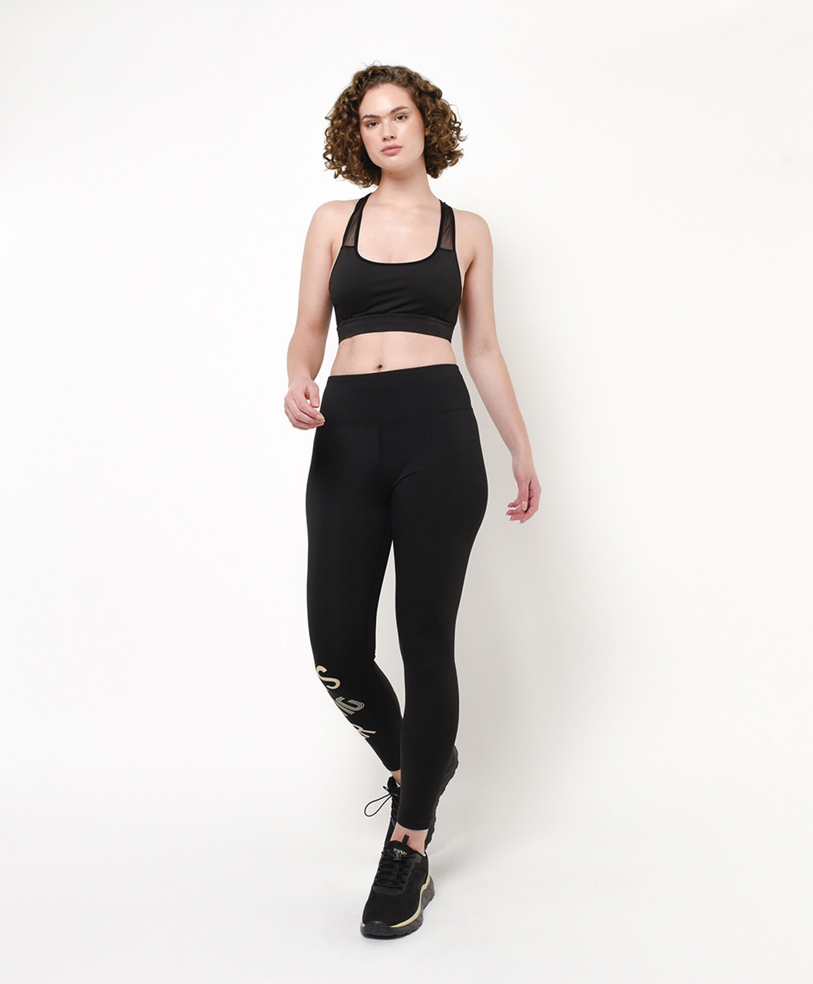 Calza deportiva mujer texto diagonal Calza deportiva mujer texto diagonal