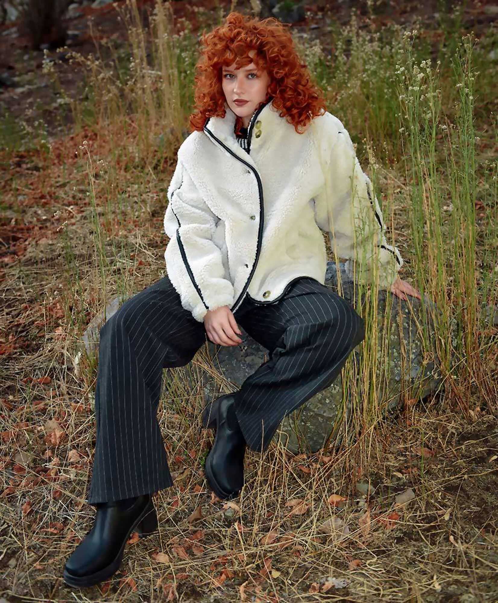 Pantalón mujer líneas wide Pantalón mujer líneas wide