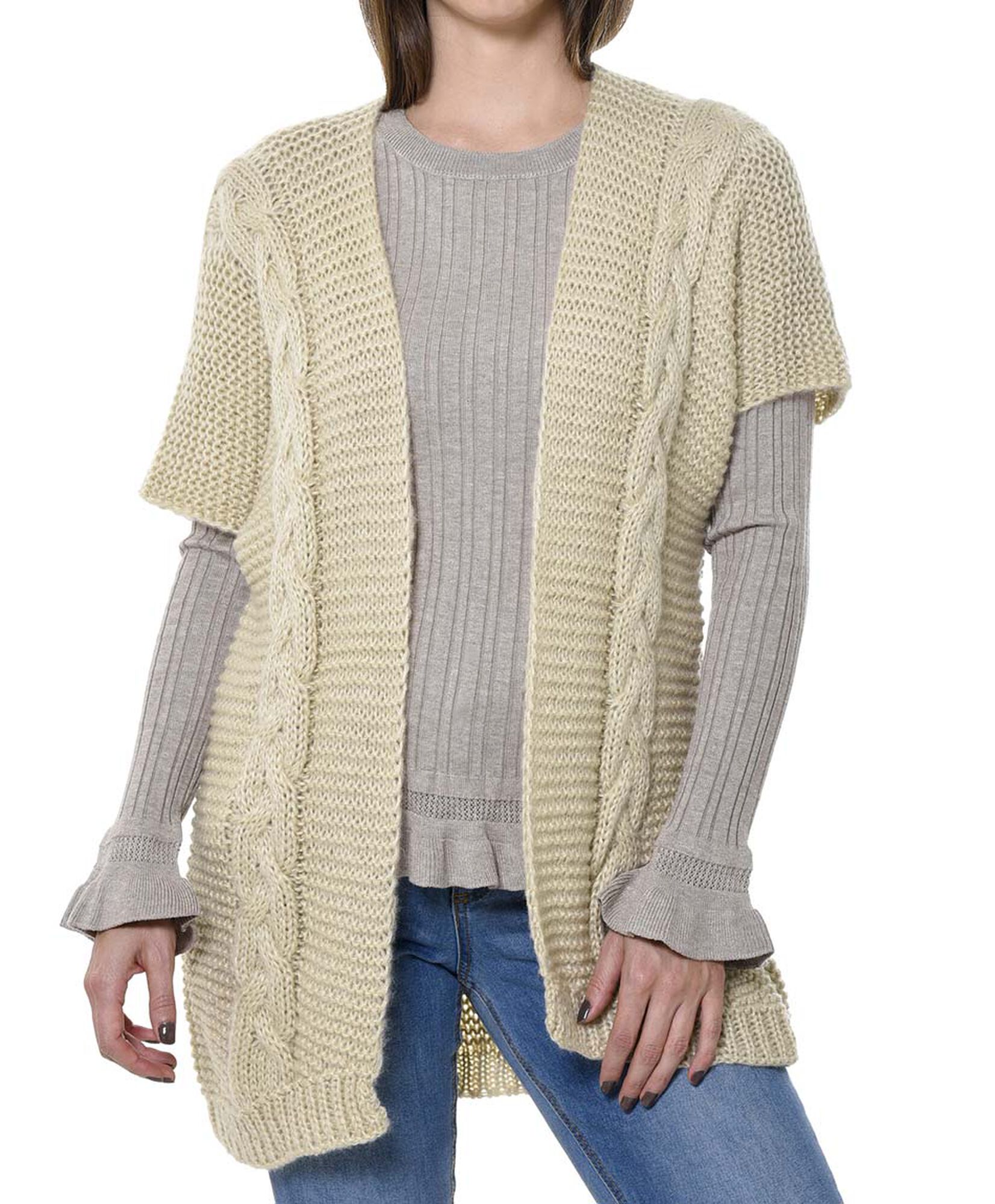 Poncho trenzas frontal Poncho trenzas frontal