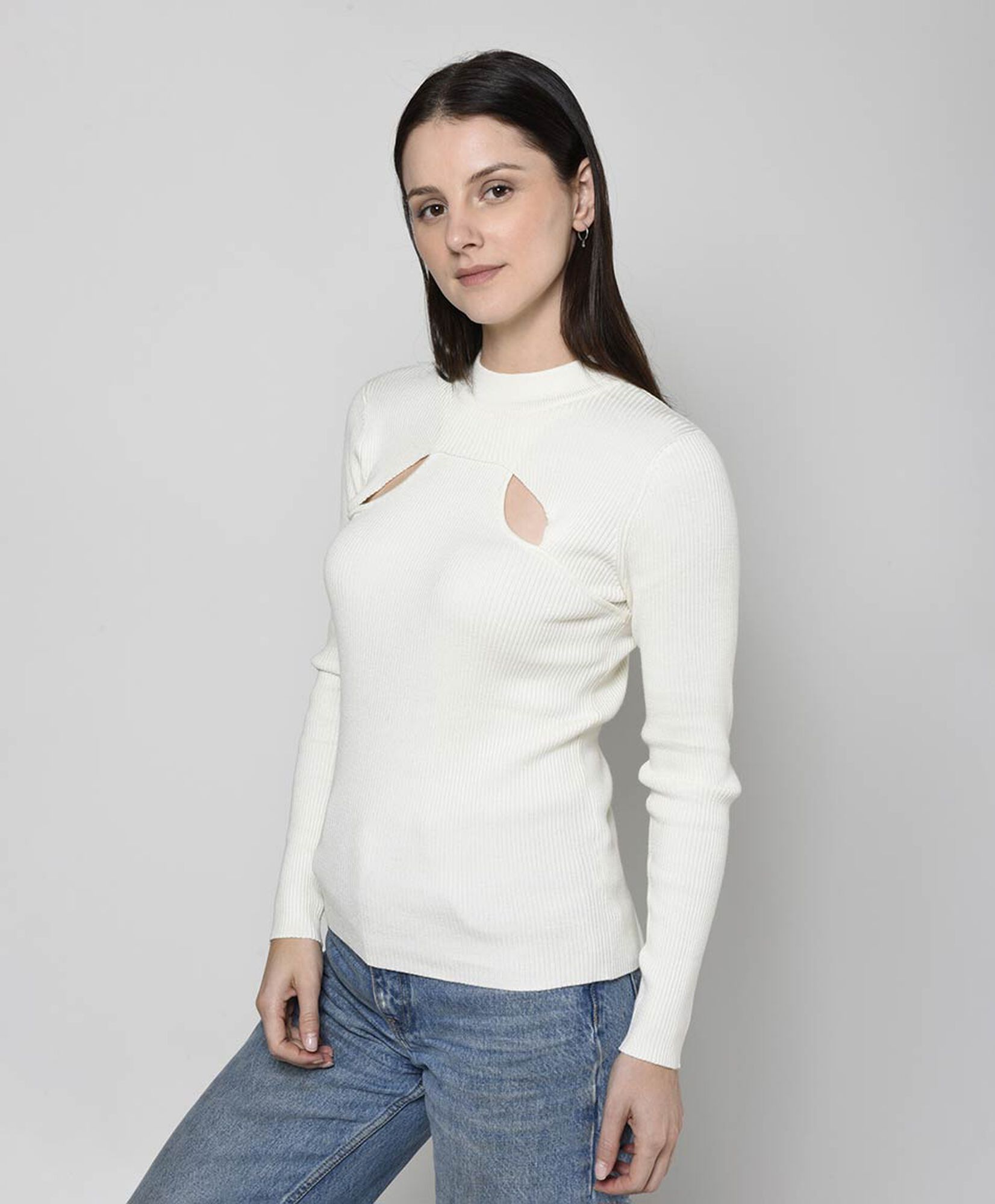 Sweater mujer escotes ajustado Sweater mujer escotes ajustado