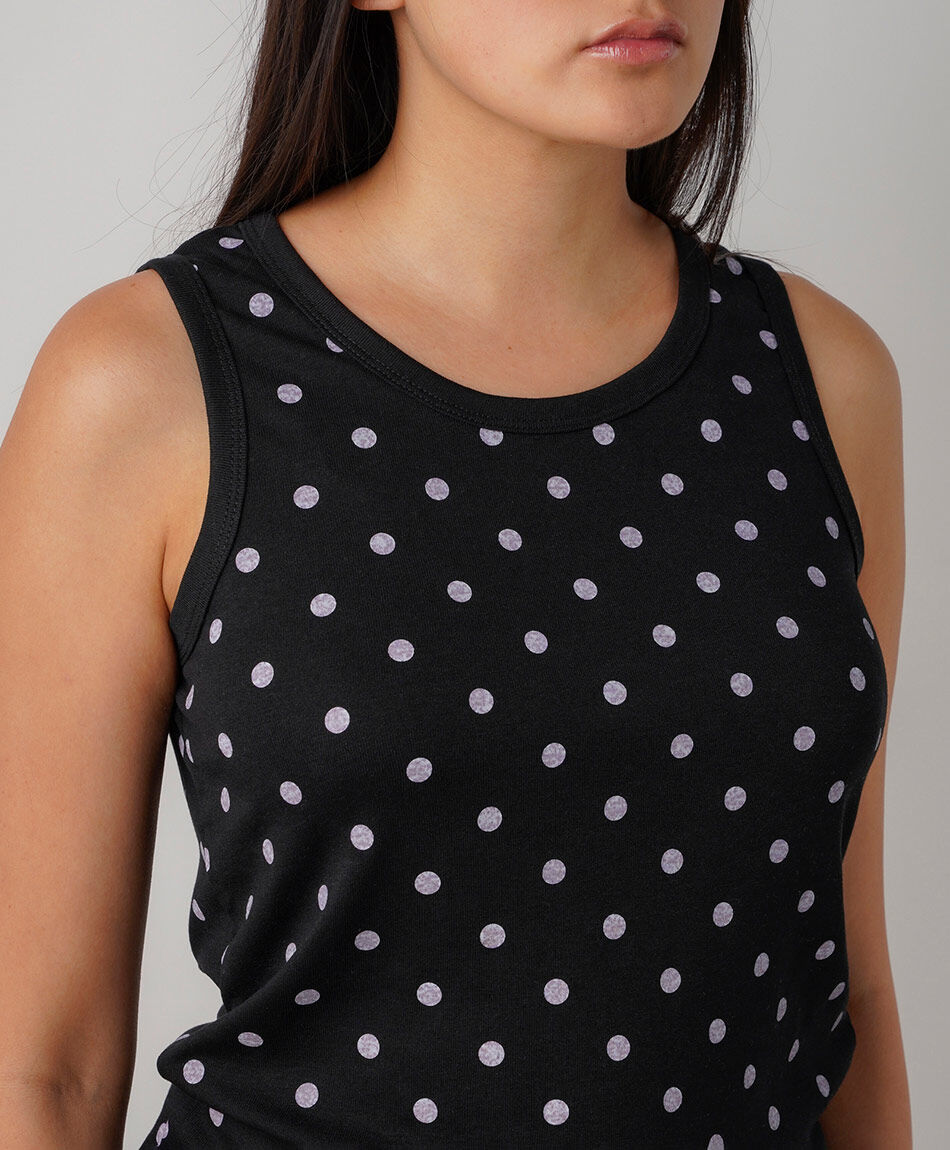 Polera mujer top lunares