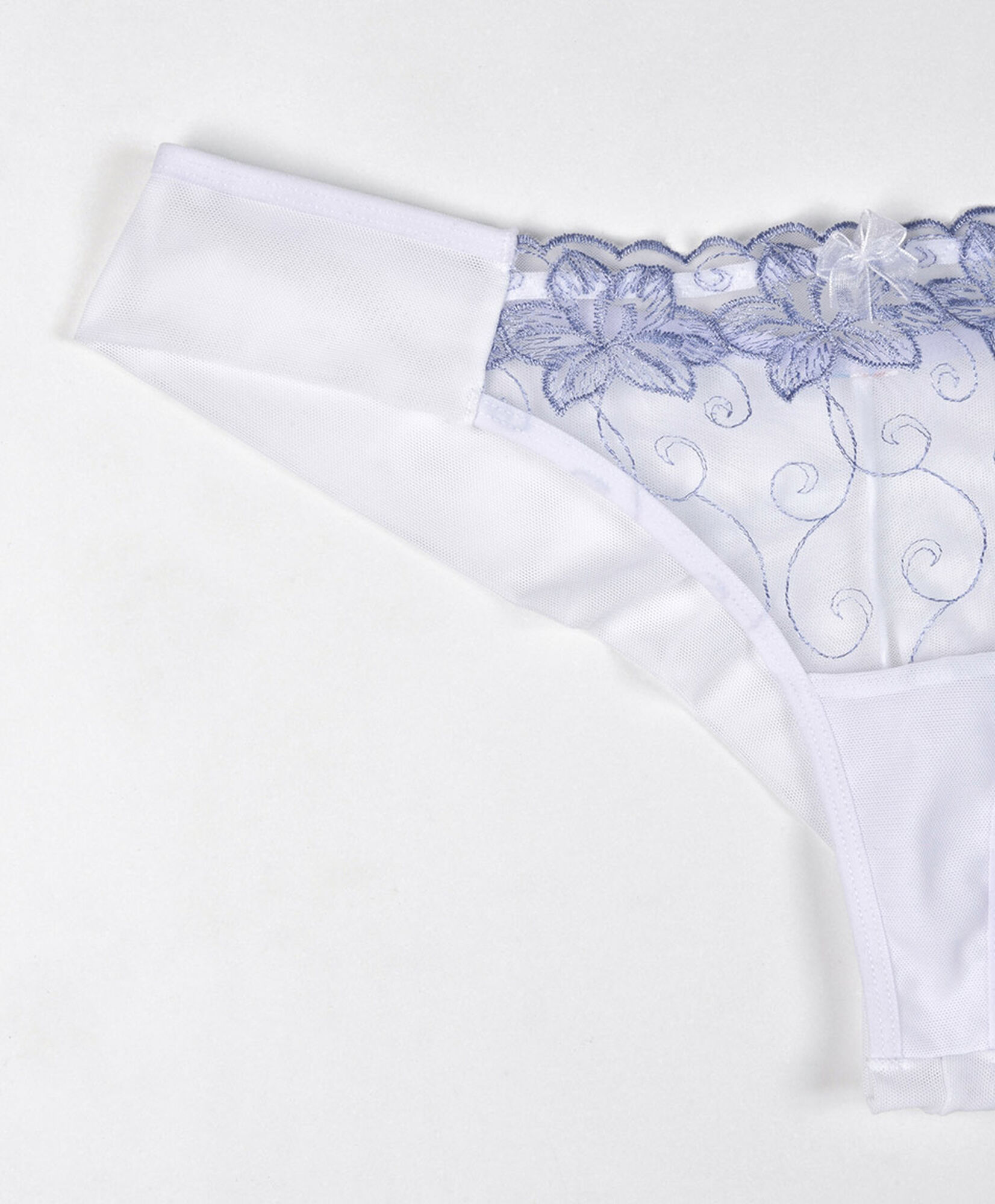 Tanga mujer malla flores azules Tanga mujer malla flores azules