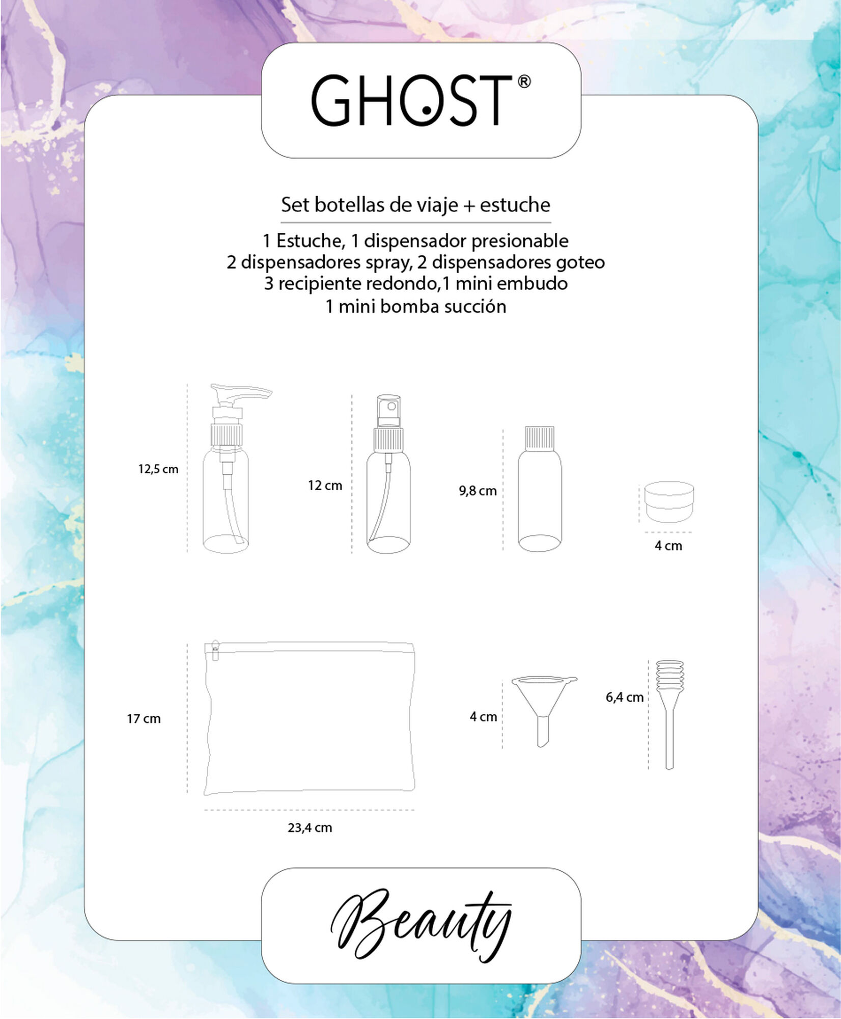Set botellas de viaje + estuche Set botellas de viaje + estuche
