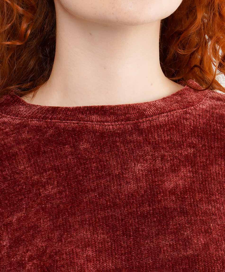 Sweater mujer chenille rojo