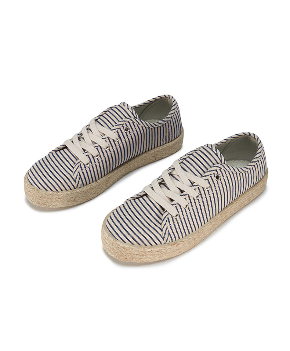 Zapatilla mujer rafia l&iacute;neas