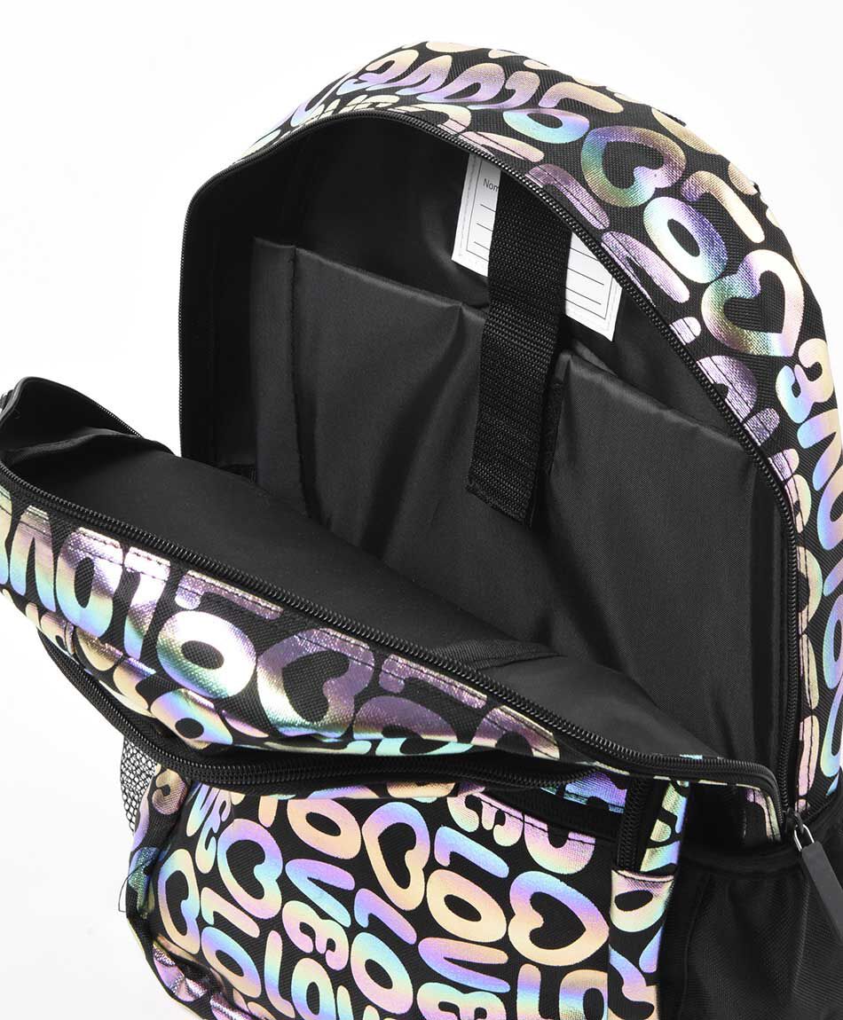 Mochila escolar letras brillantes