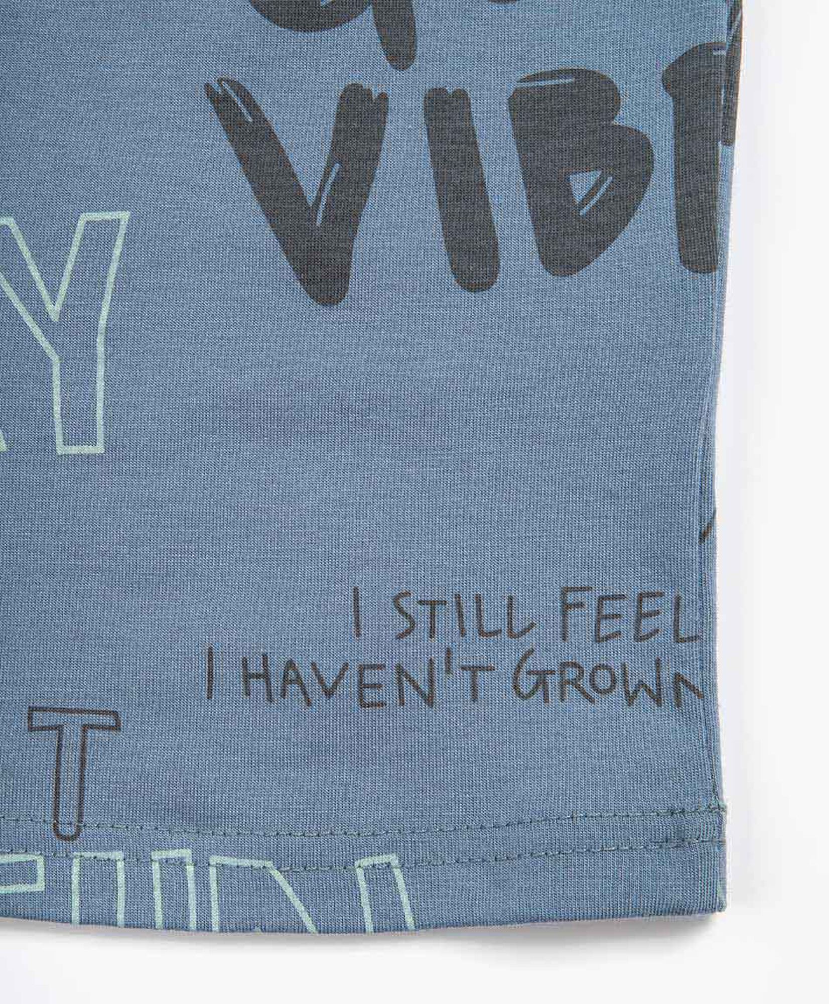 Polera niño azul good vibes Polera niño azul good vibes