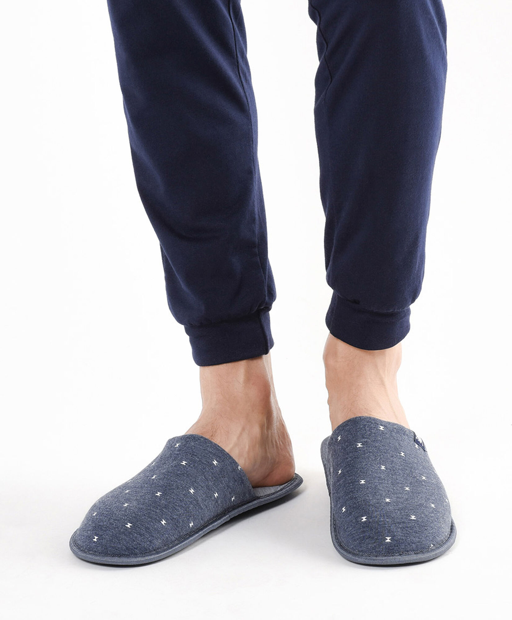 Pantufla hombre azul diseño Pantufla hombre azul diseño