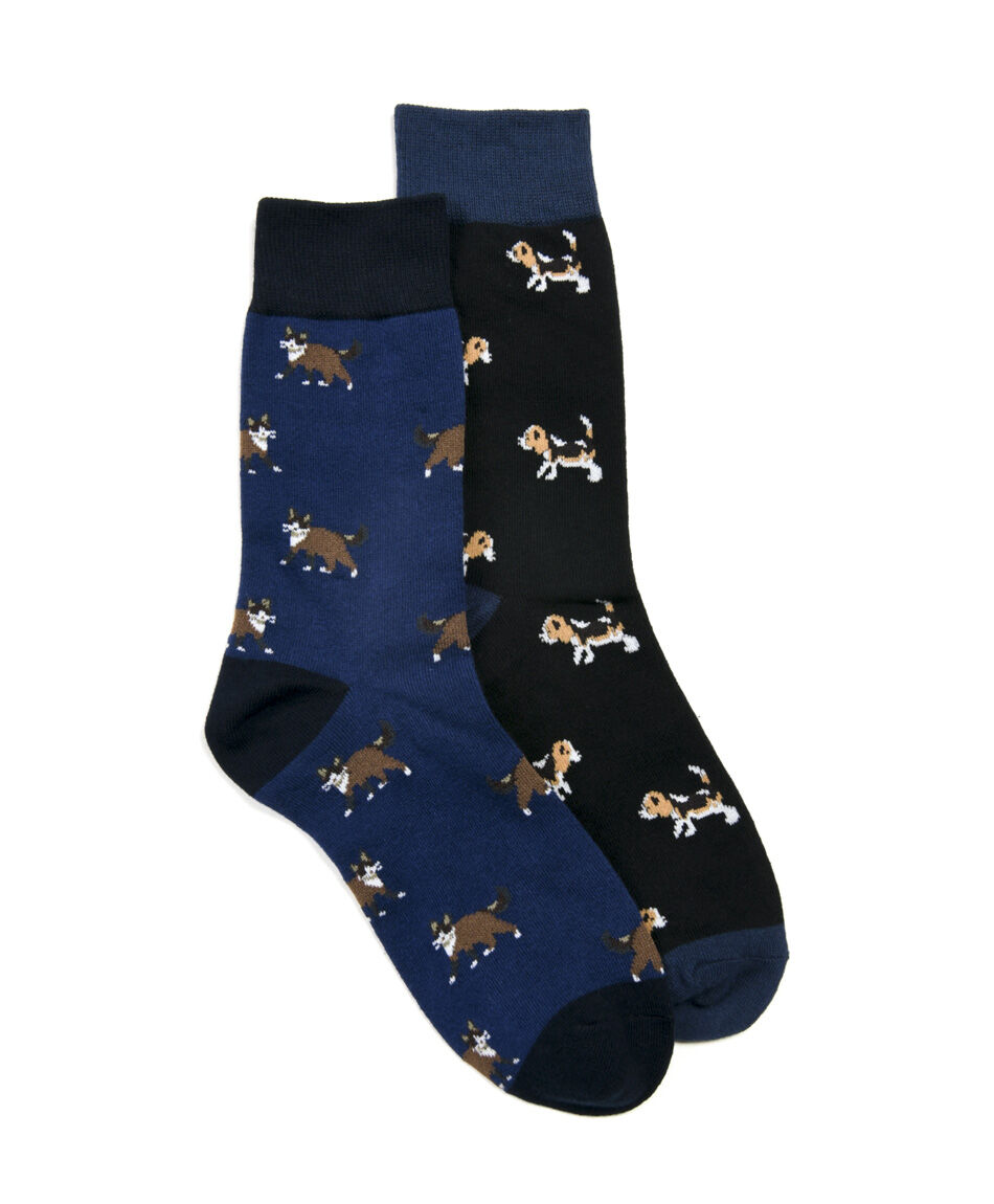 Set 2 calcetines hombre perritos