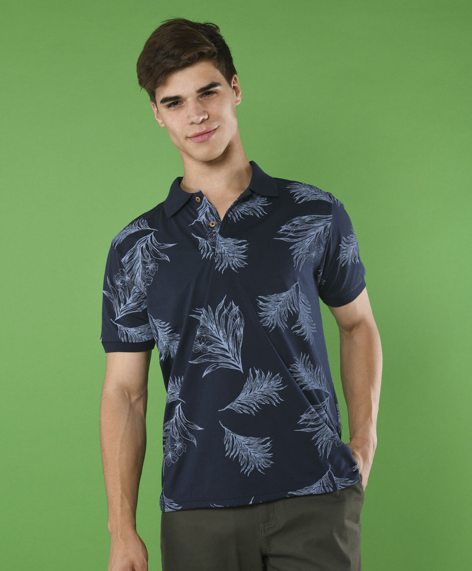 Polera manga corta cuello piqué Polera manga corta cuello piqué