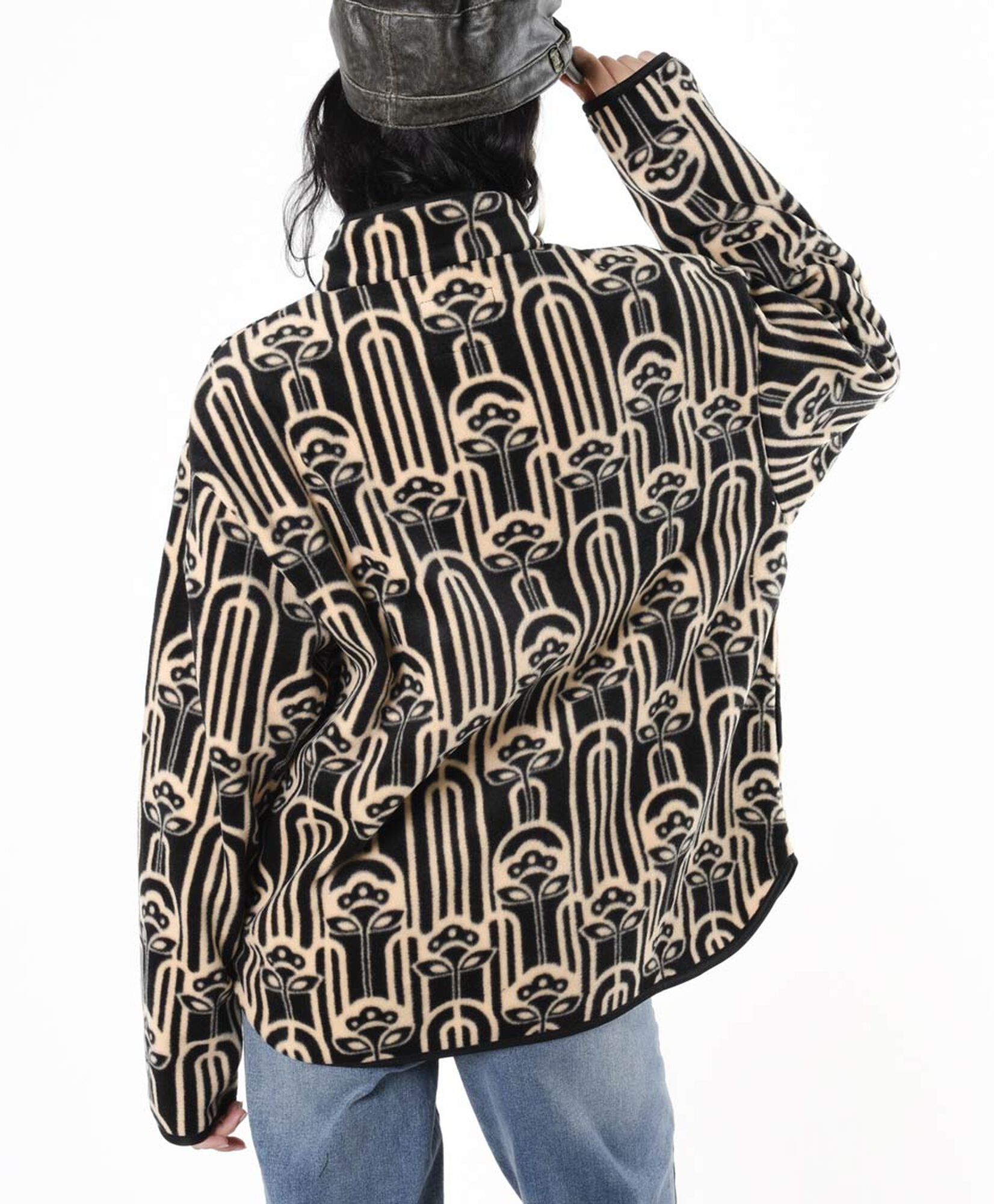 Polar mujer diseño flores bolsillo Polar mujer diseño flores bolsillo