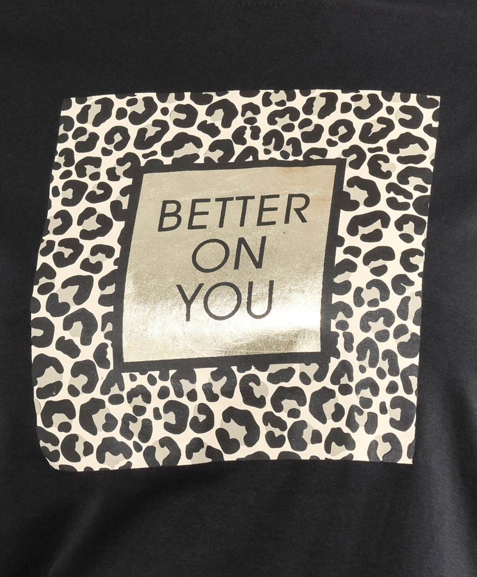 Polera mujer animal print texto Polera mujer animal print texto