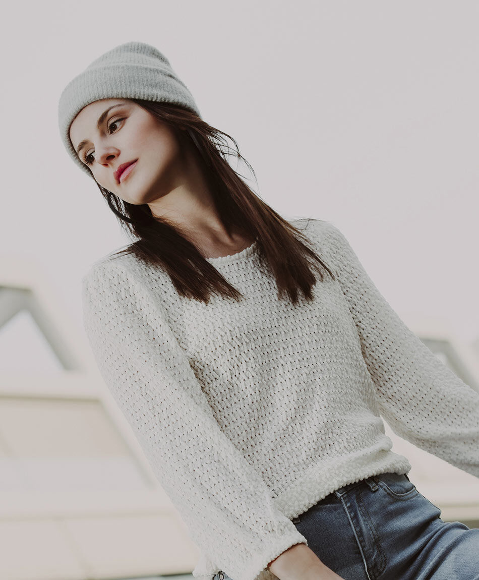 Polera mujer calado elasticado