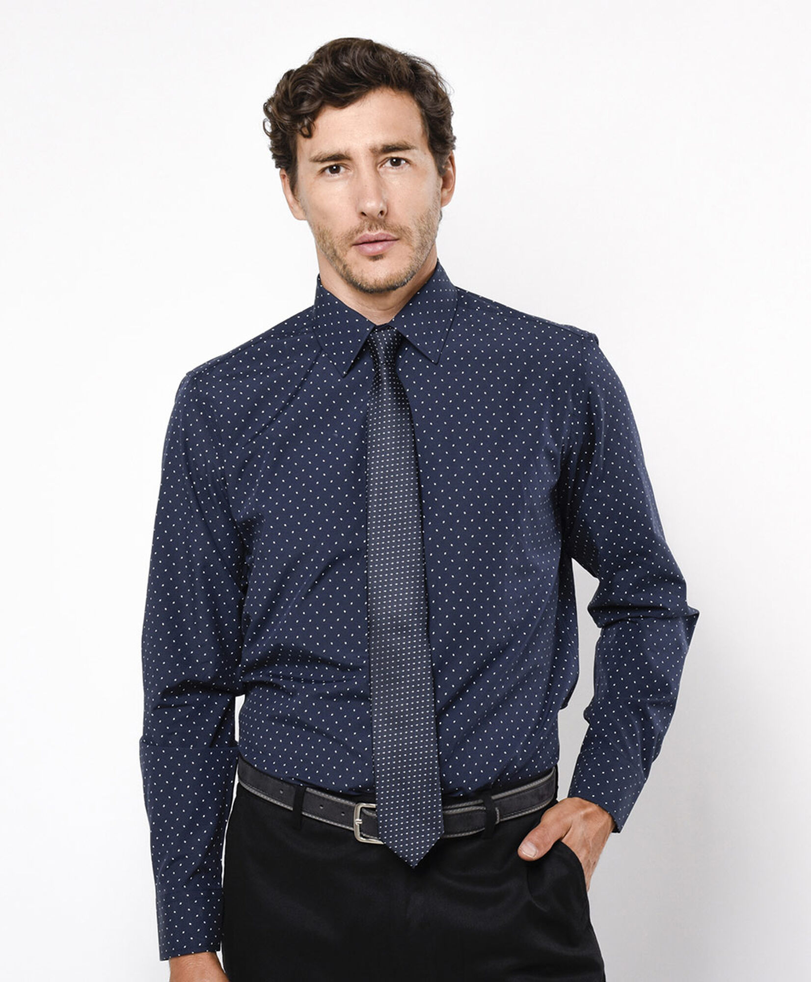 Camisa hombre puntos blancos Camisa hombre puntos blancos