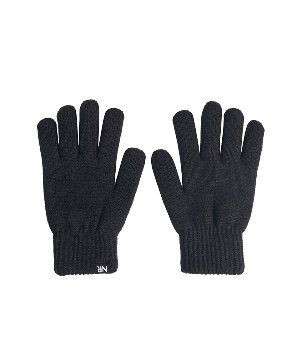 Guantes hombre lana negro