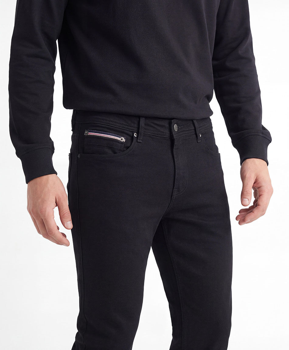 Jeans hombre skinny negro