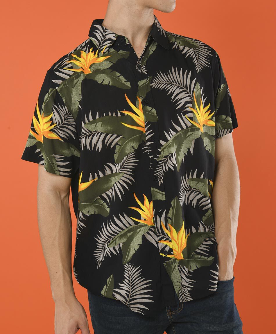 Camisa estampado gr&aacute;fico manga corta