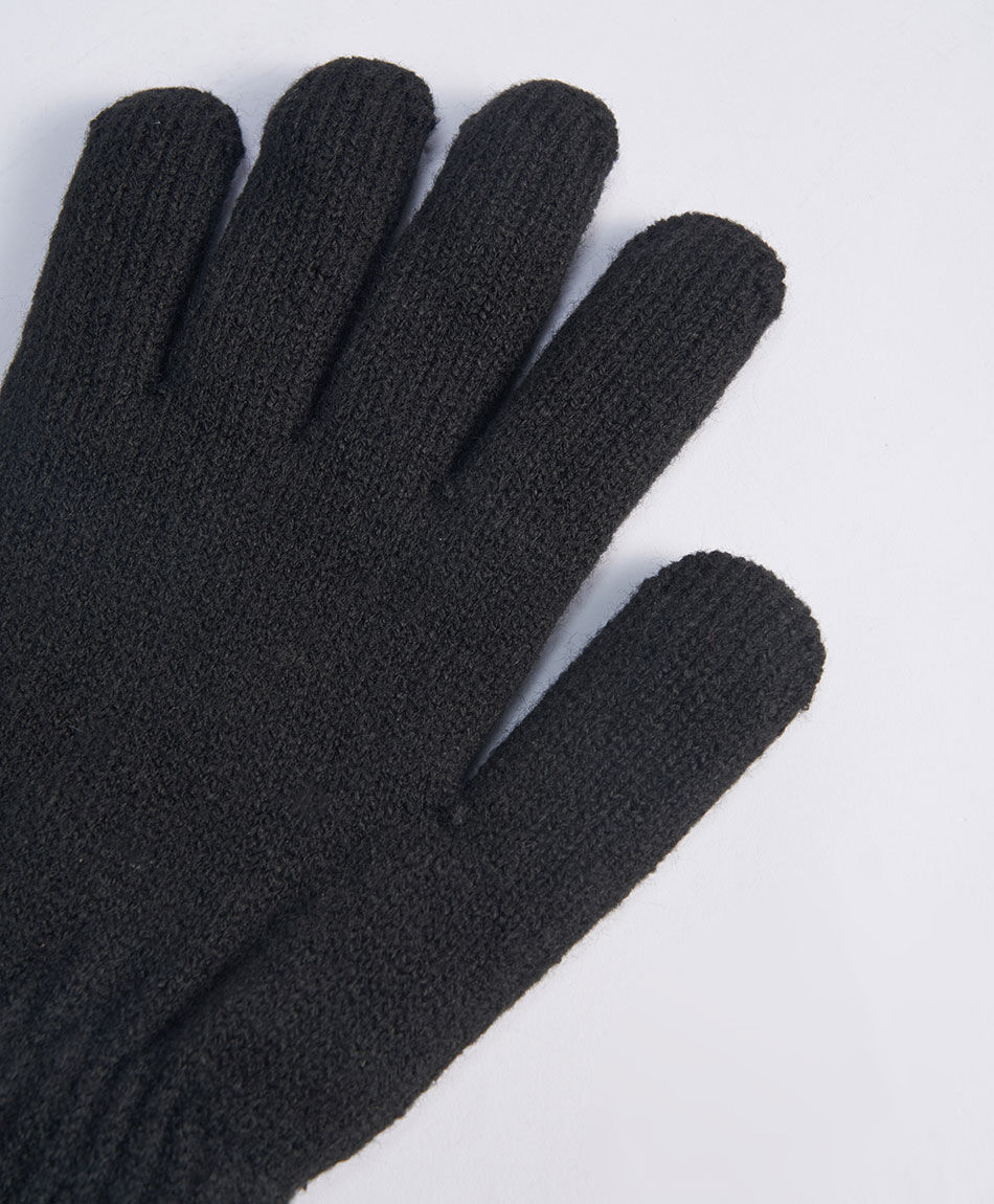 Guantes hombre lana negro