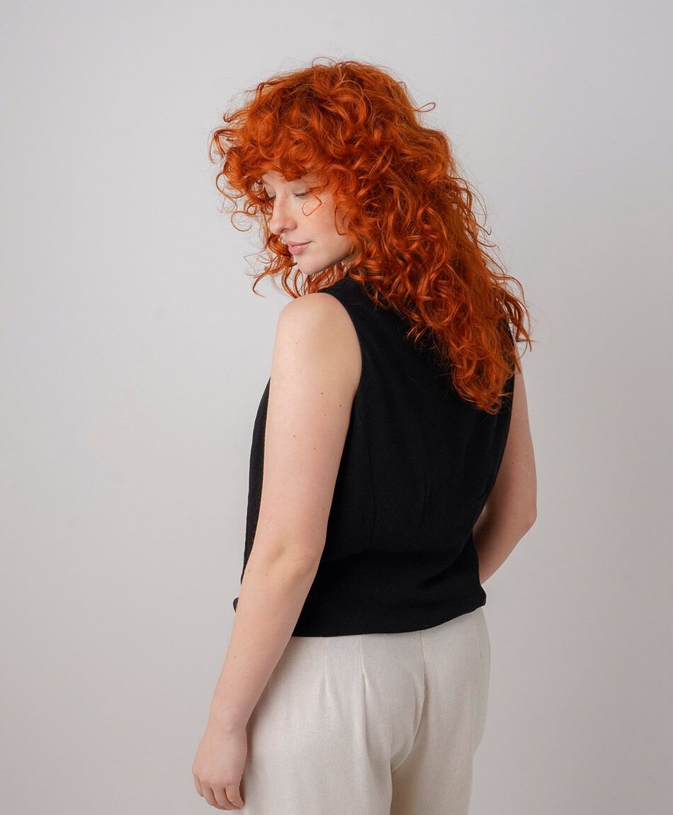 Vest mujer mao lino