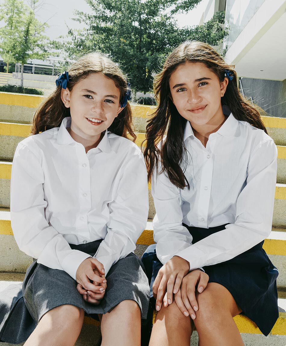 Blusa escolar lisa blanca