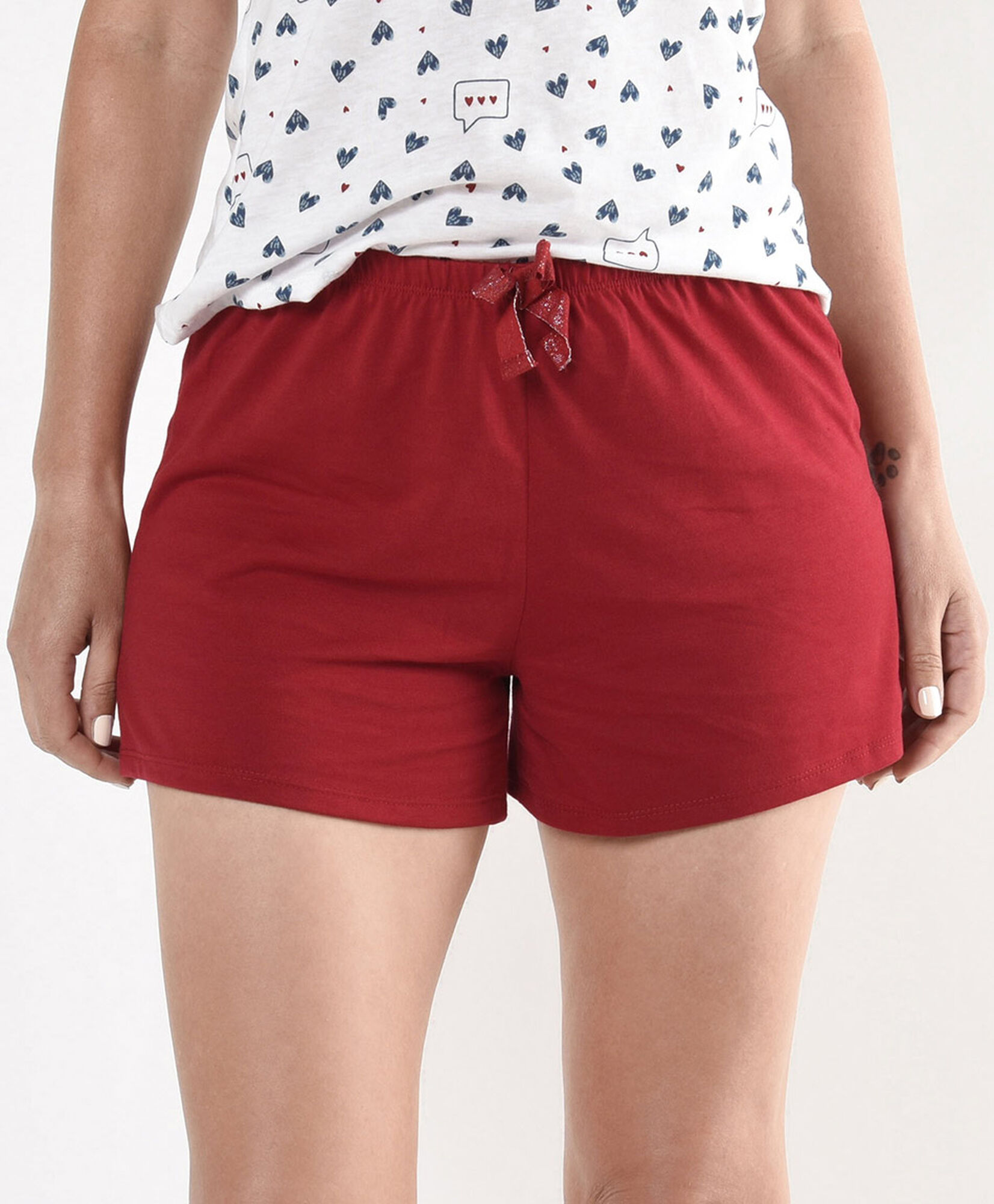 Pijama mujer corazones short Pijama mujer corazones short