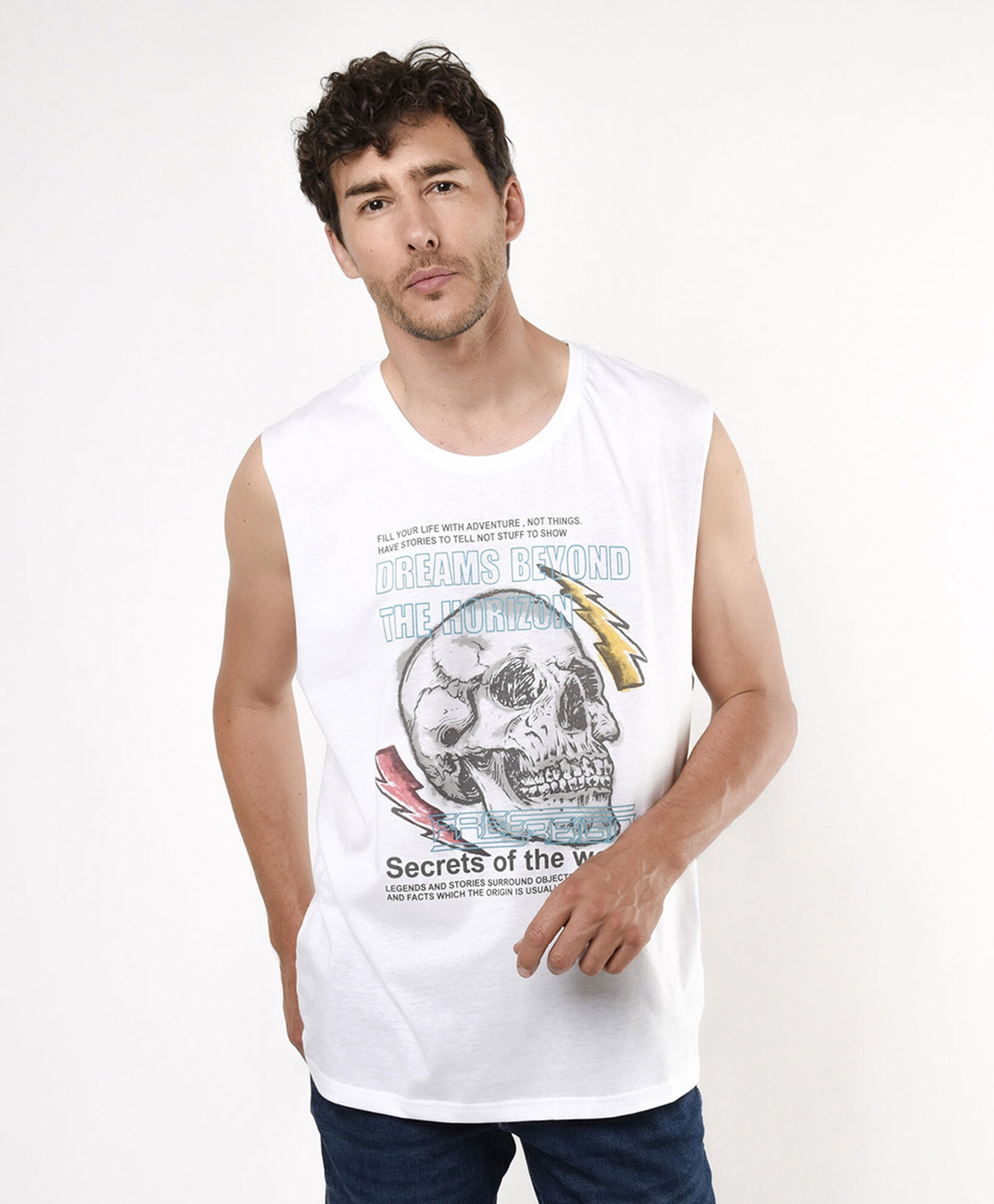 Polera hombre urbana sin mangas Polera hombre urbana sin mangas