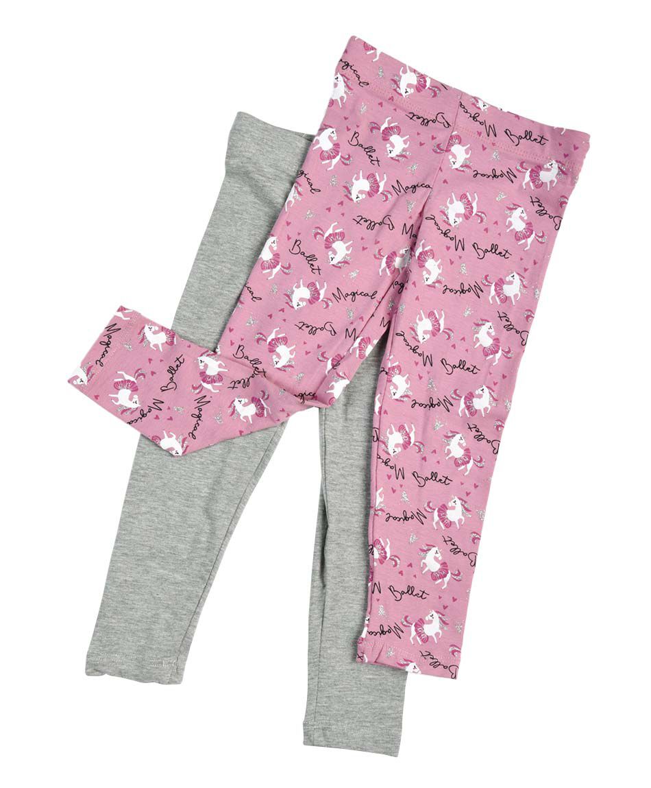 Pack 2 leggins beb&eacute; unicornio