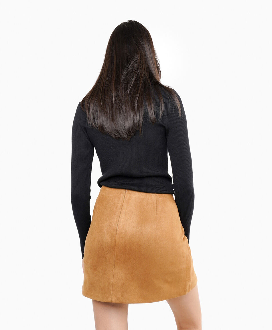 Mini falda mujer suede lisa